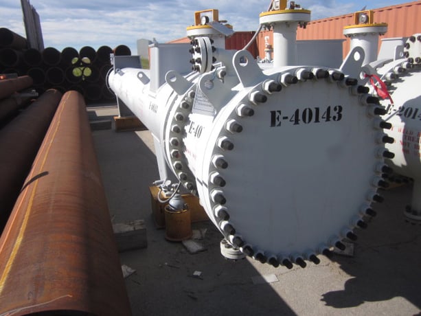 2143 sq.ft., 412FV psi shell, 372FV psi tube, Ilsung, 392&deg;F, 4" inlet & outlet, (2) 2" vents, unused 2015 - Image 2