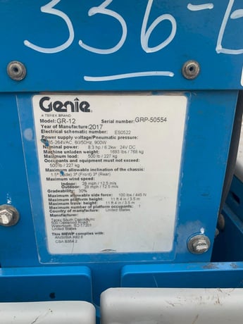 Genie #GR-12, scissor lift, S/N 50554 - Image 7