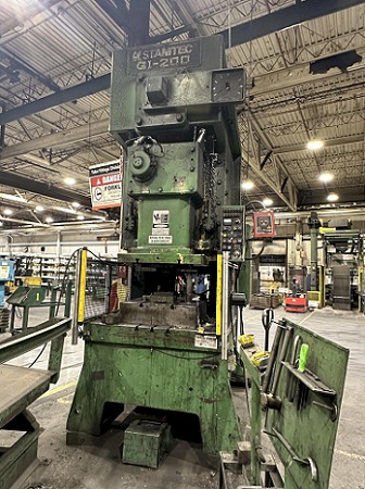 200 Ton, Stamtec #G1-200, gap frame press, 7.87" stroke, 17.72" Shut Height, 4.33" ram adjustment, 2000 - Image 1