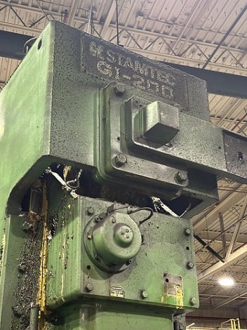 200 Ton, Stamtec #G1-200, gap frame press, 7.87" stroke, 17.72" Shut Height, 4.33" ram adjustment, 2000 - Image 8