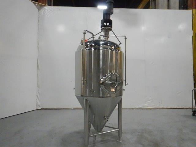 Apex Brewing Supply, 300 gallon 304 Stainless Steel ferment, cone bottom, 16" x 13" manway, 2015 - Image 3