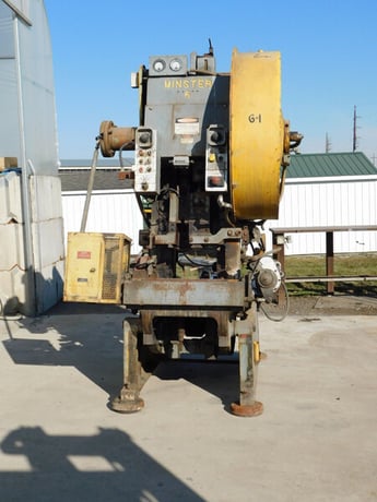 60 Ton, Minster #6, OBI press, double action, 0-200 SPM, 2" slide adj., S/N 6-23340, #1455 - Image 1