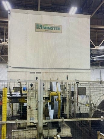 600 Ton, Minster #E2-600-84-54, Eccentric geared straight side double crank press, 8" stroke, 35.8" Shut - Image 1
