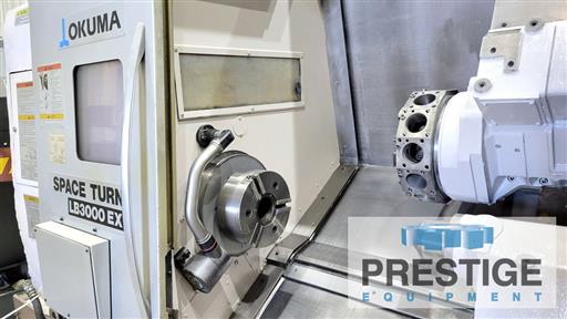 Okuma #LB-3000EX-MY950, 22" swing, 38" centers, 12-station turret,milling,C-Axis, 5000 RPM,OSP-P200LA, 2012 - Image 6