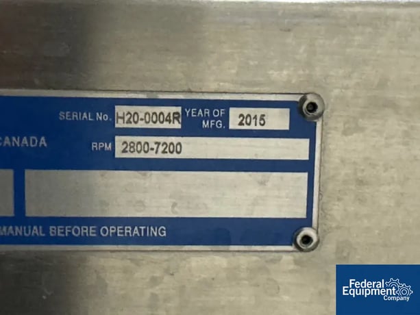 Quadro Comil #H20, 316 Stainless Steel, 7.5 HP, product hopper with feed valve, 2015 - Image 2