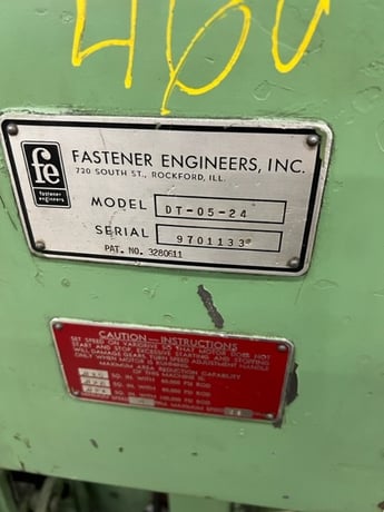 Fastener Engineers #DT-05-24, in line wire drawer, 5 HP, #14266 - Image 3