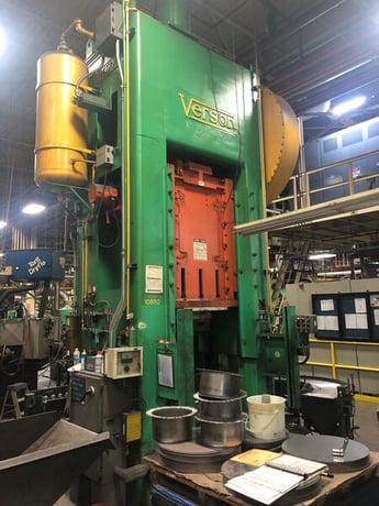 350 Ton, Verson #C2-350-42-24T, straight side double crank press, 16" stroke, 35" Shut Height, 10" - Image 1