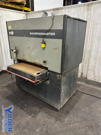 36" Sandingmaster #CSB2-900, belt grinder, pneumatic tracking, oenmatic belt tension - Image 1