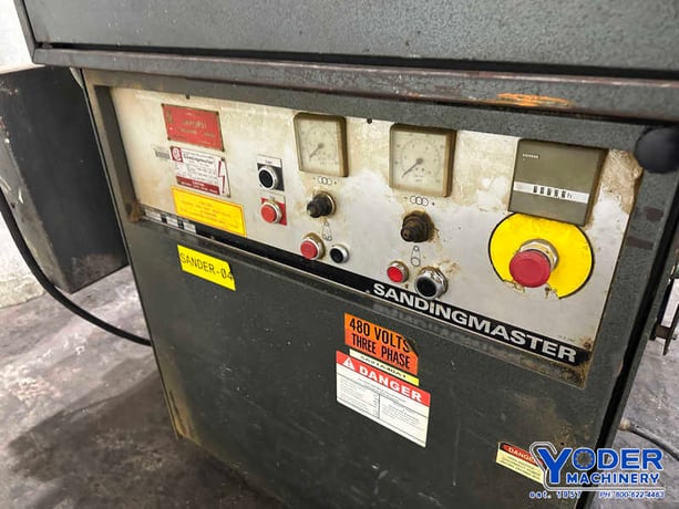 36" Sandingmaster #CSB2-900, belt grinder, pneumatic tracking, oenmatic belt tension - Image 10