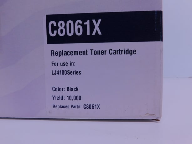 HP #C8061X, High Yield Laserjet Toner Cartridge Black LJ4100 Printers, NEW (2 in lot) - Image 5