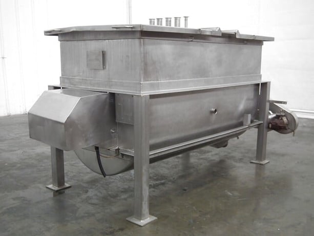 L & A, Stainless 350 gallon double rotating auger spiral coil batch cooker - Image 1