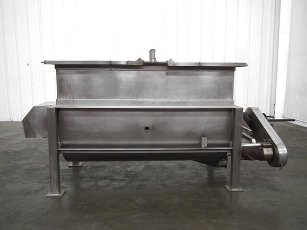 L & A, Stainless 350 gallon double rotating auger spiral coil batch cooker - Image 2