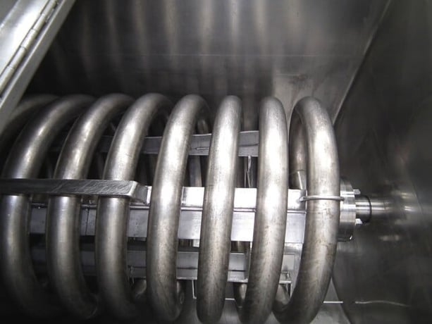 L & A, Stainless 350 gallon double rotating auger spiral coil batch cooker - Image 8