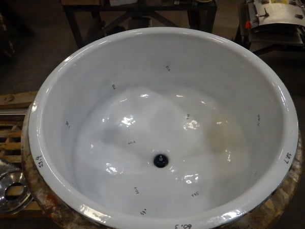 50 gallon Pfaudler, glass lined reactor body, 1980 - Image 5