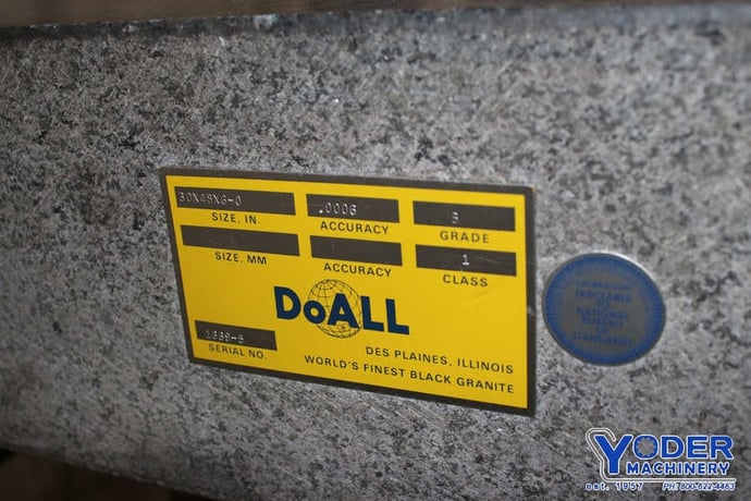 36" x 48" x 6-1/4" DoAll, granite plate on stand, charcoal color, grade B - Image 5