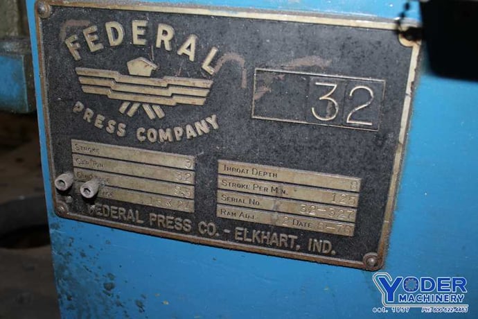 32 Ton, Federal #32, OBI press - Image 7