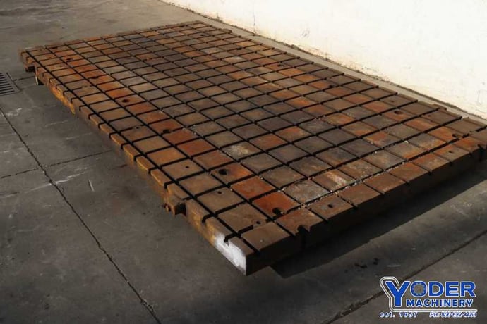 144" x 48" x 4-1/2", solid steel t-slotted plat - Image 4