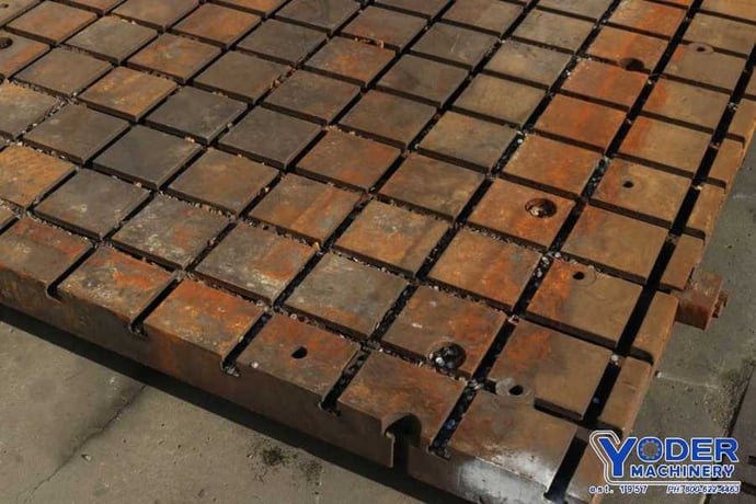 144" x 48" x 4-1/2", solid steel t-slotted plat - Image 6