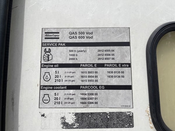 503 KW Atlas Copco #QAS600, trailer mounted, Tier 2, sound attenuated enclosure, 240/480 Volts, 2314 hours - Image 9