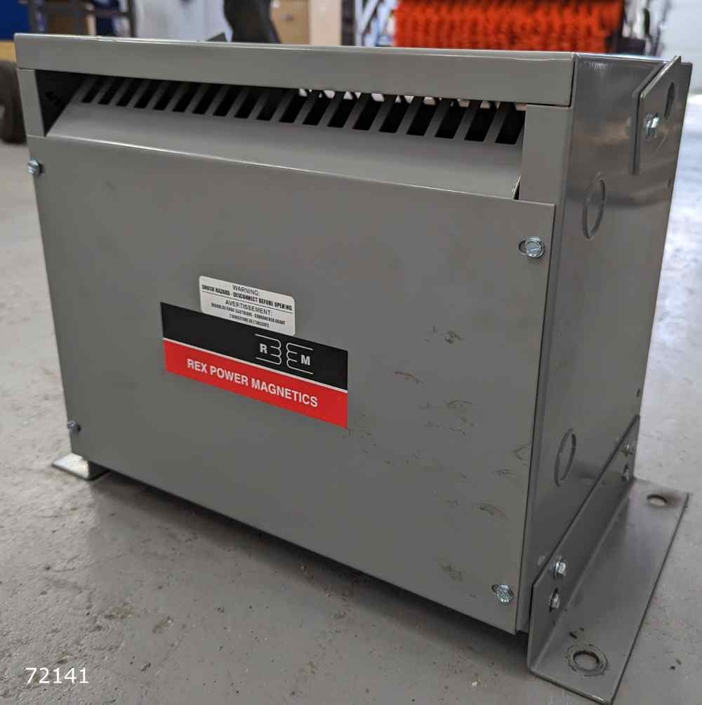 9 KVA 480 Primary, 240 Secondary, Rex Power magnets #RC9H-B, S/N J 69437-5, new - Image 3