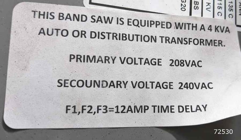 4 KVA 240 Primary, 208 Secondary, Rex Power magnets #RC4C-B, S/N J32847-06, new - Image 6