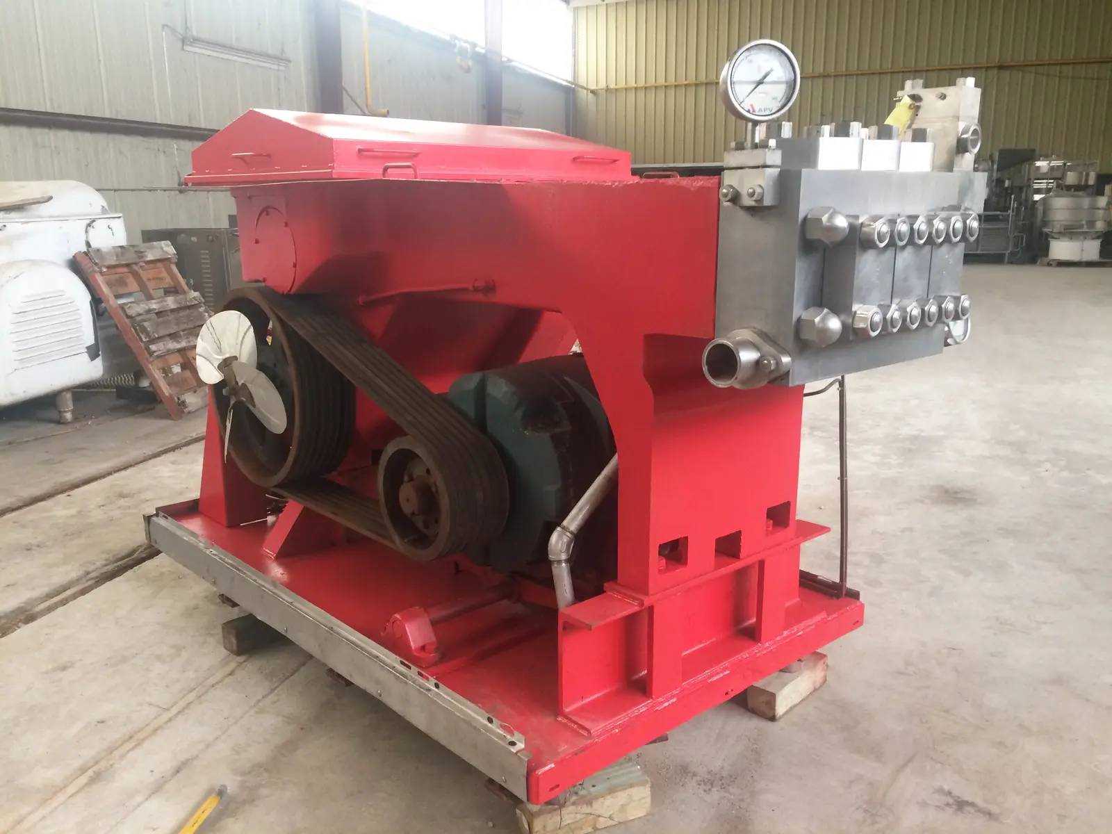 APV Gaulin #MS45-3TPS, homogenizer, 3630 GPH, 3000 psi, 100 HP, Fr.444T - Image 4