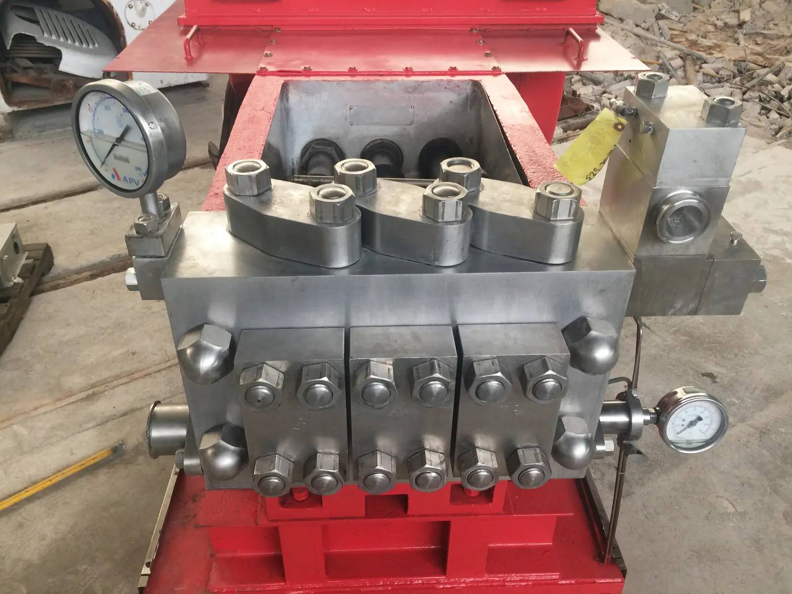 APV Gaulin #MS45-3TPS, homogenizer, 3630 GPH, 3000 psi, 100 HP, Fr.444T - Image 6