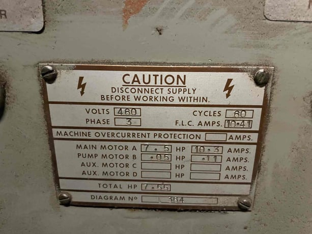 15" x 50" Clausing #15, Engine Lathe, 2.125" spindle bore, 7.5 HP, 1982 - Image 2