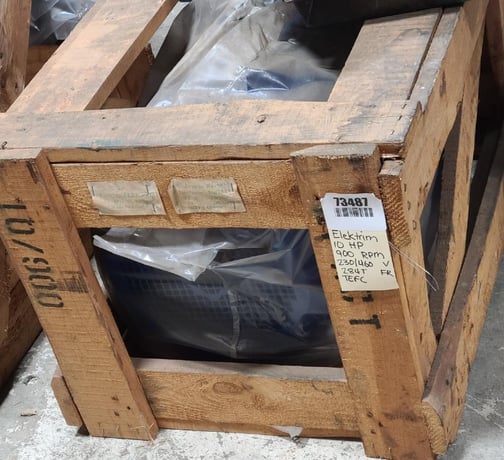 10 HP 900 RPM Elektrim, Frame 284T, TEFC, 230/460 Volts - Image 1