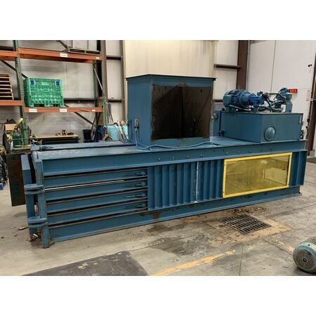 72" L x 48" width x 40" H Selco Harris #HL-50-HD, closed door horizontal baler compactor, corrugated - Image 2