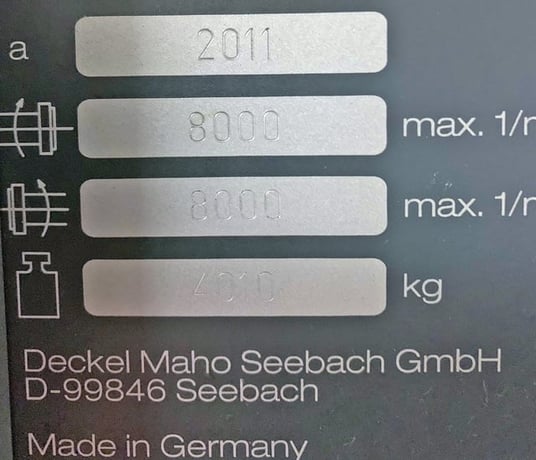 DMG, Mori #DMU-50-eco, 5-Axis CNC vertical machining center, 2011 - Image 4