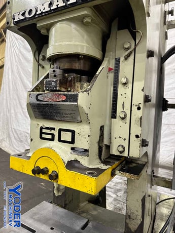 60 Ton, Komatsu #OBS60, OBI press, 4.72" stroke, 11.81" Shut Height, 2.76" power adjustment, 70 SPM, 1984 - Image 8