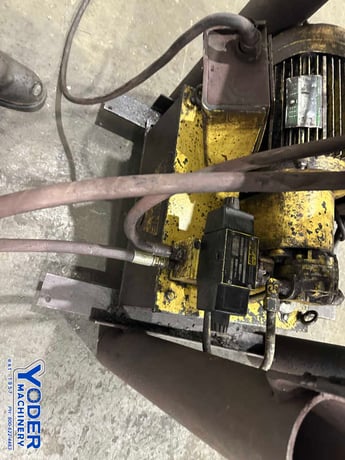 60 Ton, Peddinghaus #FP-60, hydraulic flange punch, 4-1/2" throat, electric foot pedal, 10 HP - Image 7