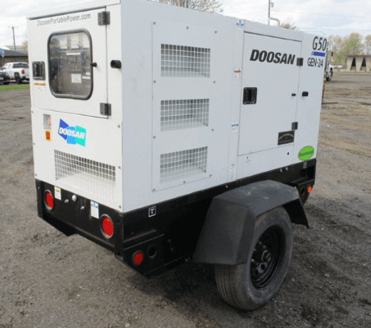 38 KW Daewoo Doosan #G50, trailer mounted, Tier 4F, 120/240/208/277/480 Volts, 1810 hours, 2020, $30.5k - Image 3