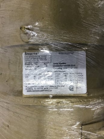 7.5 HP 1800 RPM Baldor VEBM3710T, Frame 213TC, TEFC, w/brake, 4P, new surplus, 230/460 Volts - Image 5