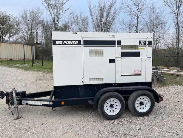 62 KW Multiquip #DCA70SSIU4F, trailer mounted, Tier 4F, 120/240/480 Volts, 8570 hours, 2016, $38k - Image 1