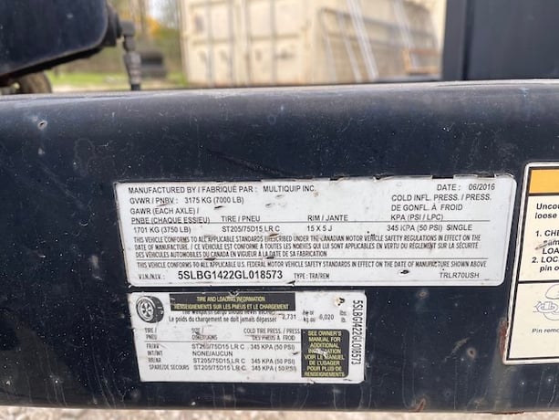 62 KW Multiquip #DCA70SSIU4F, trailer mounted, Tier 4F, 120/240/480 Volts, 8570 hours, 2016, $38k - Image 10