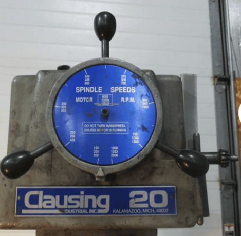 20" Clausing #2274, drill press,vari-speed, 1-1/2 HP, #3 MT, 18" Jacobs ball bearing chuck, 3 phase - Image 6
