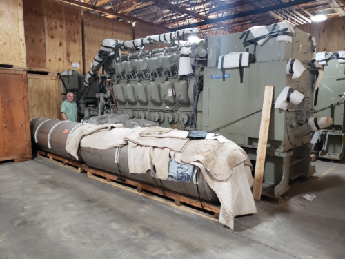 1500 KW Fairbanks-Morse #12-251E ALCO 2400 HP Diesel Engine, w/1-1/2 Megawatt 480 VAC Generator, new/unused - Image 1