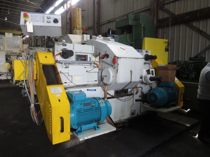Giustina #R242, double end / disc grinder, Bosch CNC controls, 48" Carrier, Servo Dresser, from running - Image 6