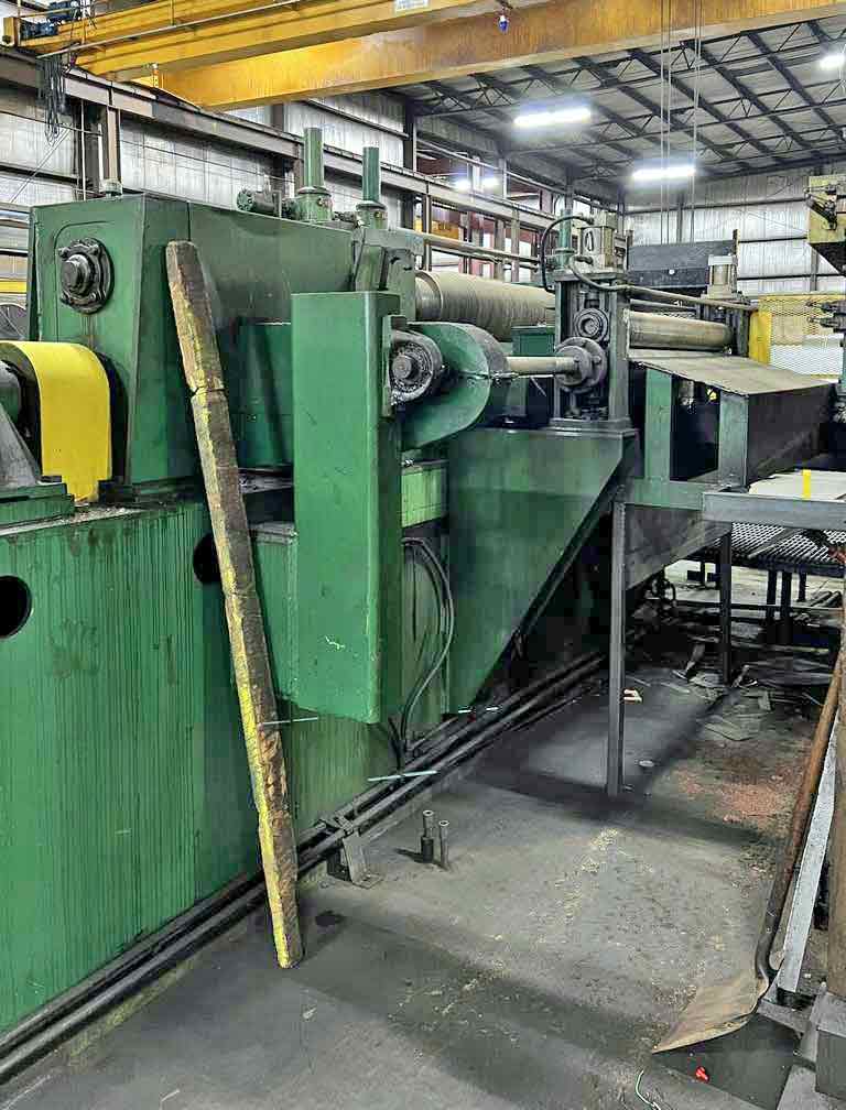 60" x 8" Paxson, slitter head, 6" diameter Pinch rolls, 64" roll face, 3 roll edge guides, manual adj. - Image 4