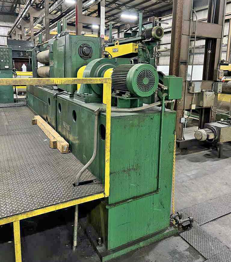 60" x 8" Paxson, slitter head, 6" diameter Pinch rolls, 64" roll face, 3 roll edge guides, manual adj. - Image 5