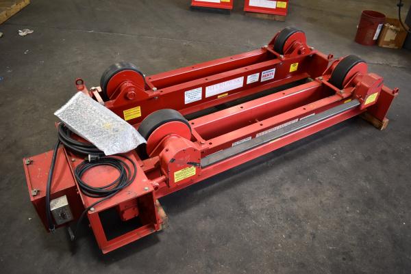 10 Ton, Weldwire #WWRD-10 / WWRI-10, turning roll set, 6"-13' diameter range, 12" rubber tires, hand pendant - Image 3