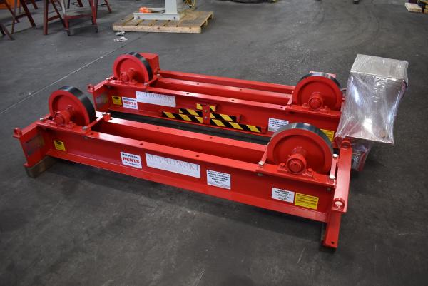 5 Ton, Weldwire #WWRD-5 / WWRI-5, turning roll set, 6"-13' diameter range, 14" polyurethane wheels, variable - Image 1