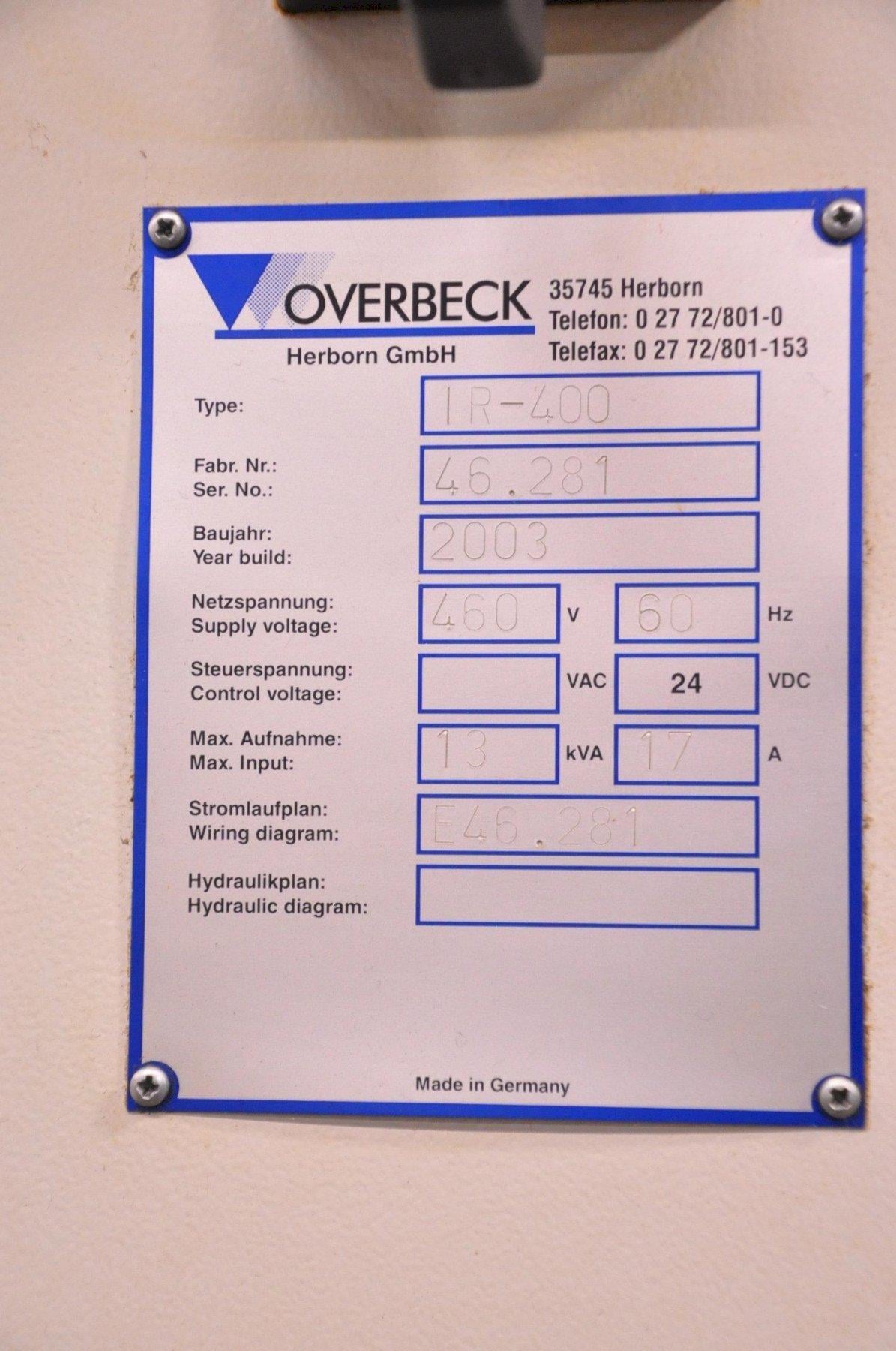 Overbeck #GMBH type IR-400, CNC internal radius grinder, 50-1000 RPM, Siemens Sinumerik OP030, 2003 - Image 7