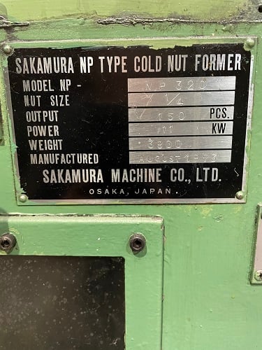 1/4" Sakamura #NP-320, nut former - Image 2