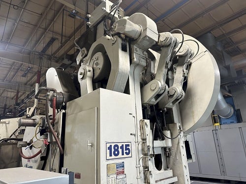 115/110 Ton, Bliss #3-3/4-B, double action toggle press, air clutch, lube system, 15 HP, 1981 - Image 7