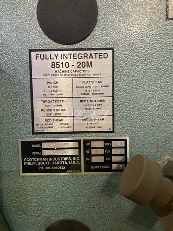 5" x 3" x 0.5" Scotchman #FI8510-20, 85 ton, 5 HP, 10" throat, 3.45" stroke, 2006 - Image 5