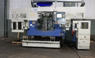 Muratec #MW-120, twin spindle single gantry CNC turning center w/stacker, Fanuc pendant Control, 2013 - Image 2