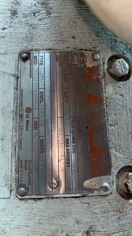 75 HP 1750/2100 RPM General Electric, Frame CO366AT, DPFG-BV, w/blower - Image 2